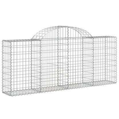 vidaXL Arched Gabion Baskets 20 pcs 200x30x80/100 cm Galvanised Iron 3