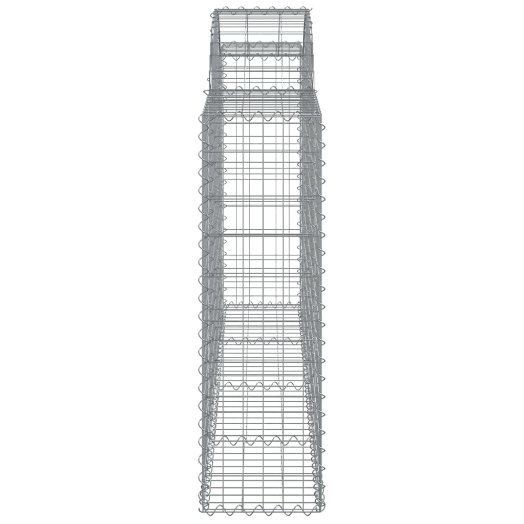 vidaXL Arched Gabion Baskets 9 pcs 200x30x100/120 cm Galvanised Iron 5