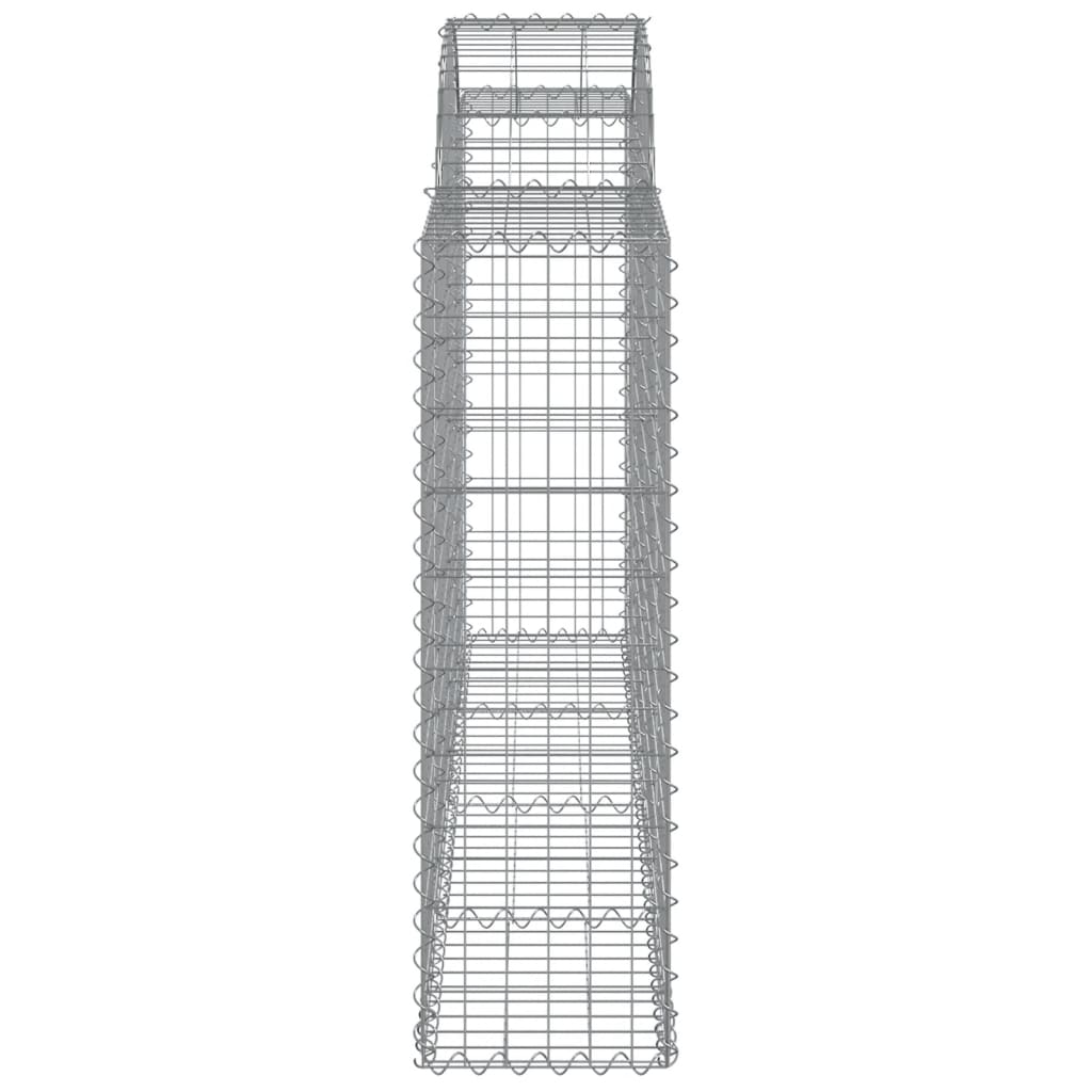 vidaXL Arched Gabion Baskets 10 pcs 200x30x100/120 cm Galvanised Iron 5