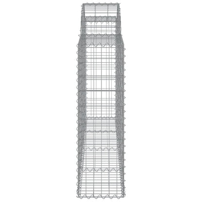 vidaXL Arched Gabion Baskets 10 pcs 200x30x100/120 cm Galvanised Iron 5