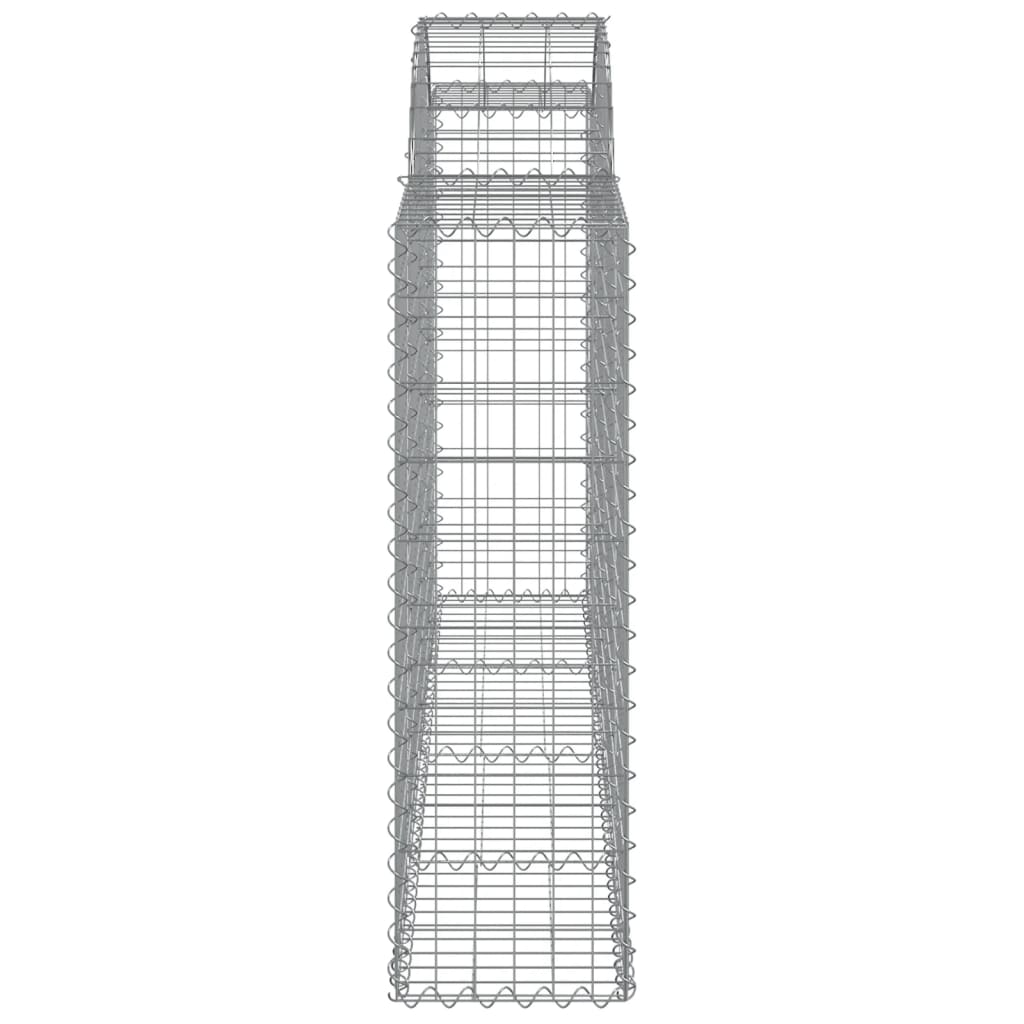 vidaXL Arched Gabion Baskets 12 pcs 200x30x100/120 cm Galvanised Iron 5