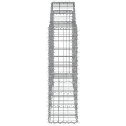 vidaXL Arched Gabion Baskets 12 pcs 200x30x100/120 cm Galvanised Iron 5