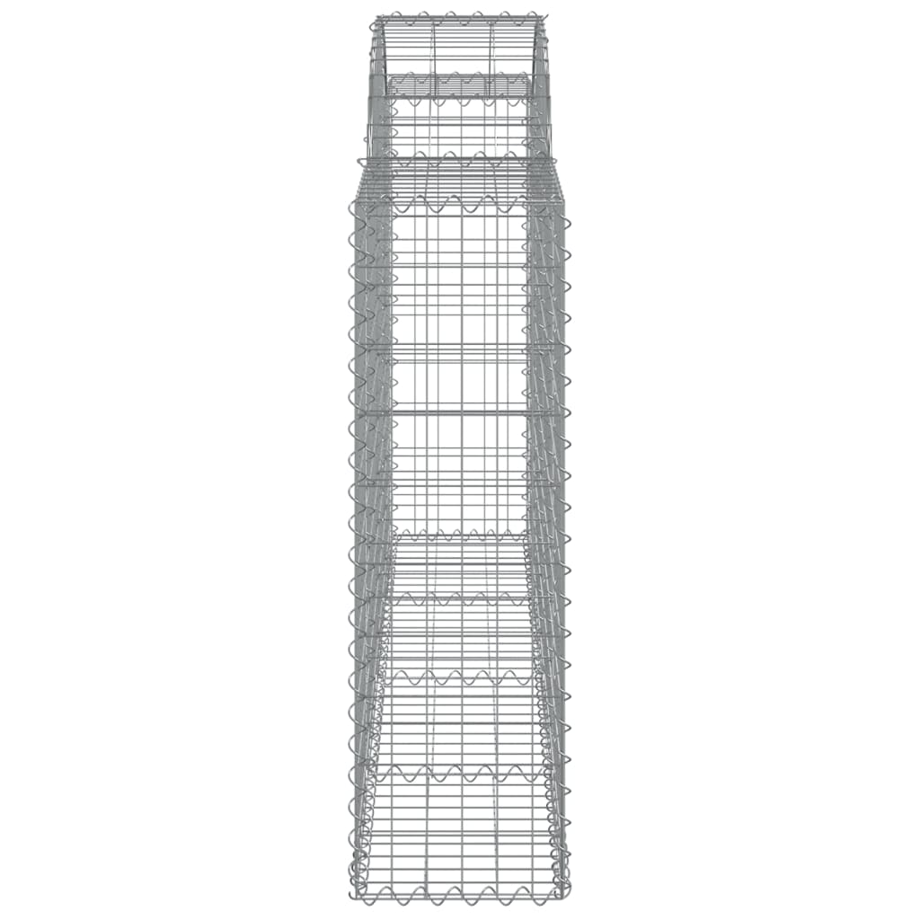 vidaXL Arched Gabion Baskets 15 pcs 200x30x100/120 cm Galvanised Iron 5