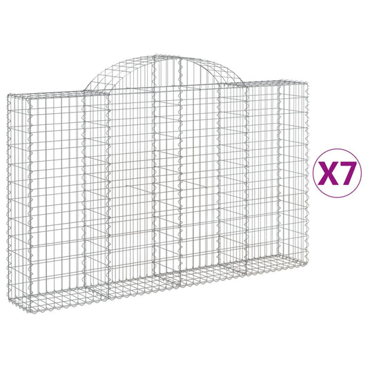 Arched Gabion Baskets Galvanised Iron 7 200 x 30 x 40/60–200 x 50 x 220/240 cm 200 x 30 x 120/140 cm