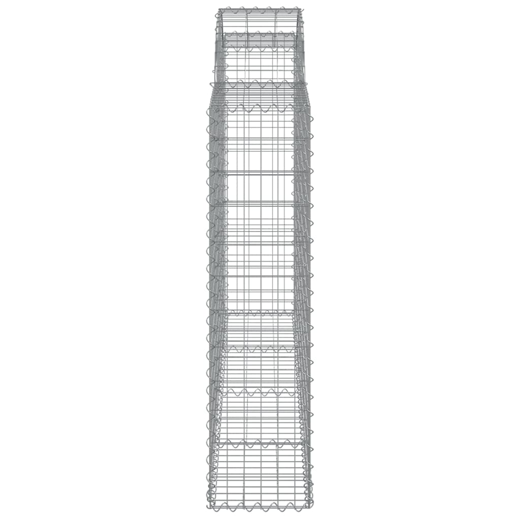 vidaXL Arched Gabion Baskets 12 pcs 200x30x120/140 cm Galvanised Iron 5