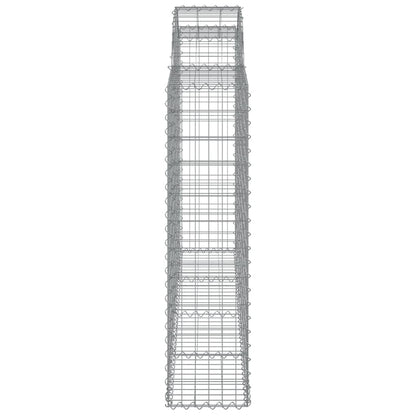 vidaXL Arched Gabion Baskets 12 pcs 200x30x120/140 cm Galvanised Iron 5