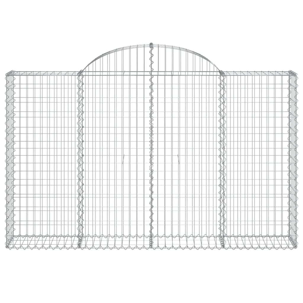 vidaXL Arched Gabion Baskets 20 pcs 200x30x120/140 cm Galvanised Iron 4