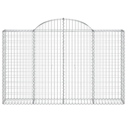 vidaXL Arched Gabion Baskets 20 pcs 200x30x120/140 cm Galvanised Iron 4