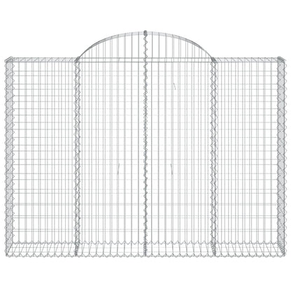 vidaXL Arched Gabion Baskets 6 pcs 200x30x140/160 cm Galvanised Iron 4