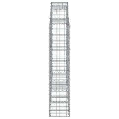 vidaXL Arched Gabion Baskets 6 pcs 200x30x140/160 cm Galvanised Iron 5