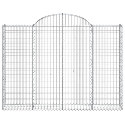 vidaXL Arched Gabion Baskets 7 pcs 200x30x140/160 cm Galvanised Iron 4