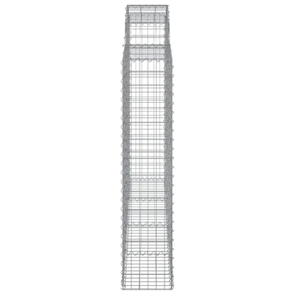 vidaXL Arched Gabion Baskets 8 pcs 200x30x140/160 cm Galvanised Iron 5
