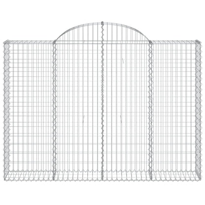 vidaXL Arched Gabion Baskets 10 pcs 200x30x140/160 cm Galvanised Iron 4