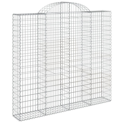 vidaXL Arched Gabion Baskets 5 pcs 200x30x180/200 cm Galvanised Iron 3