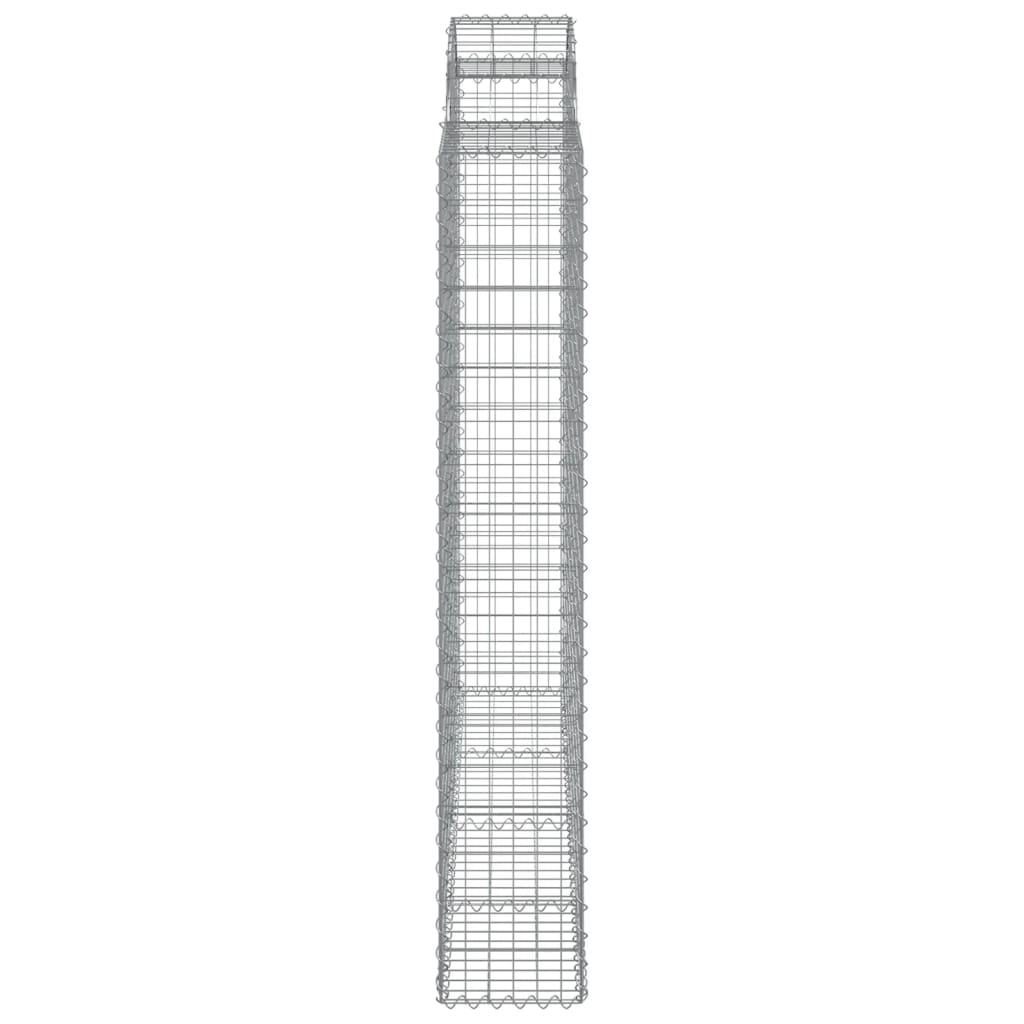 vidaXL Arched Gabion Baskets 5 pcs 200x30x180/200 cm Galvanised Iron 5