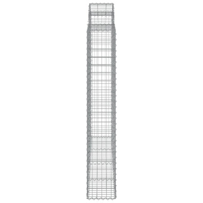 vidaXL Arched Gabion Baskets 5 pcs 200x30x180/200 cm Galvanised Iron 5