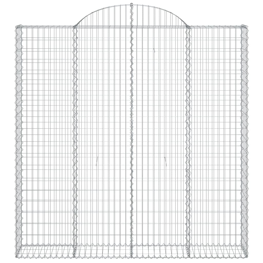 vidaXL Arched Gabion Baskets 6 pcs 200x30x200/220 cm Galvanised Iron 4