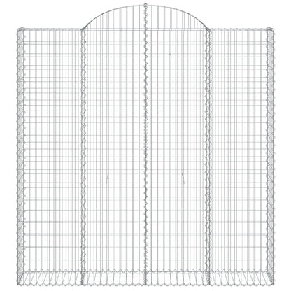 vidaXL Arched Gabion Baskets 6 pcs 200x30x200/220 cm Galvanised Iron 4