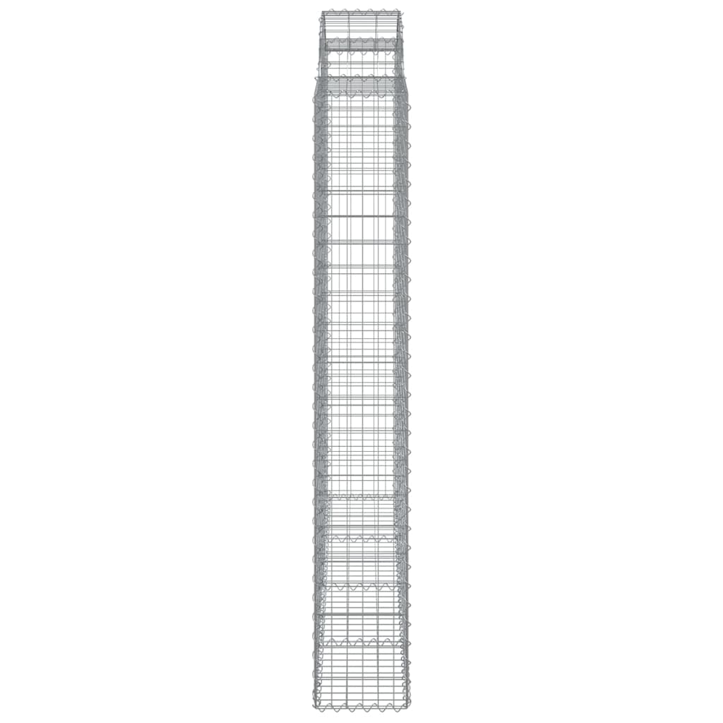vidaXL Arched Gabion Baskets 6 pcs 200x30x200/220 cm Galvanised Iron 5