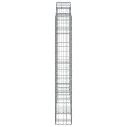 vidaXL Arched Gabion Baskets 6 pcs 200x30x200/220 cm Galvanised Iron 5
