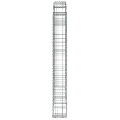 vidaXL Arched Gabion Baskets 5 pcs 200x30x220/240 cm Galvanised Iron 5