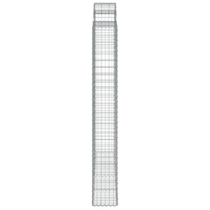 vidaXL Arched Gabion Baskets 6 pcs 200x30x220/240 cm Galvanised Iron 5