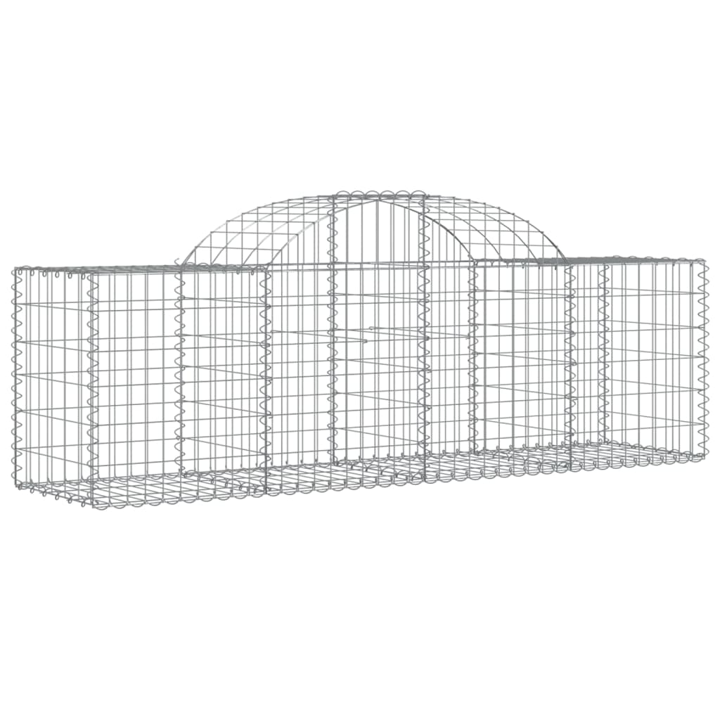 vidaXL Arched Gabion Baskets 18 pcs 200x50x60/80 cm Galvanised Iron 3