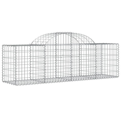 vidaXL Arched Gabion Baskets 18 pcs 200x50x60/80 cm Galvanised Iron 3