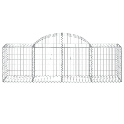 vidaXL Arched Gabion Baskets 18 pcs 200x50x60/80 cm Galvanised Iron 4