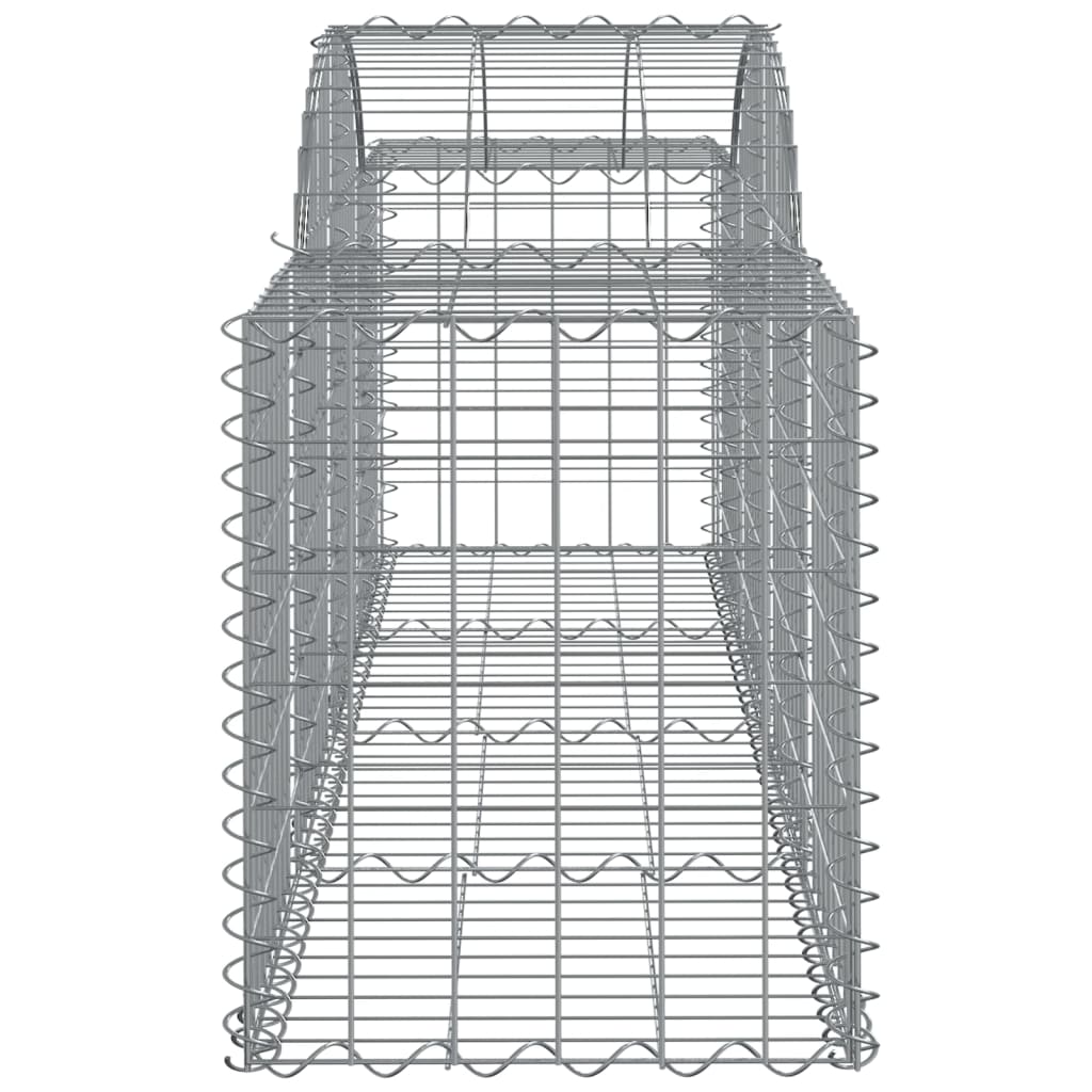 vidaXL Arched Gabion Baskets 18 pcs 200x50x60/80 cm Galvanised Iron 5