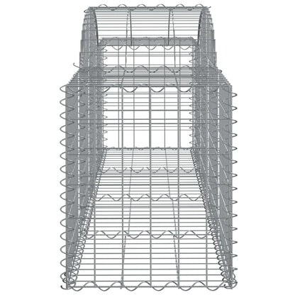 vidaXL Arched Gabion Baskets 18 pcs 200x50x60/80 cm Galvanised Iron 5