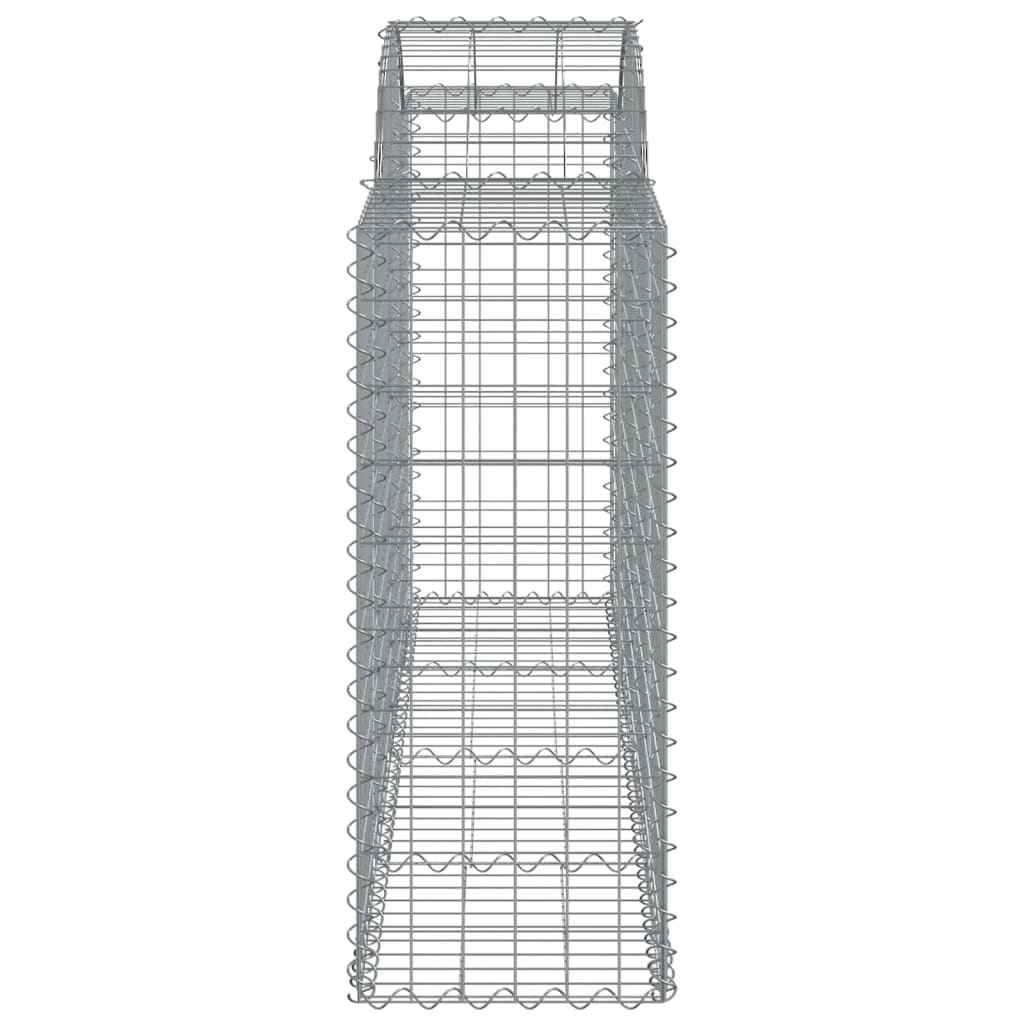 vidaXL Arched Gabion Baskets 14 pcs 200x50x100/120 cm Galvanised Iron 5