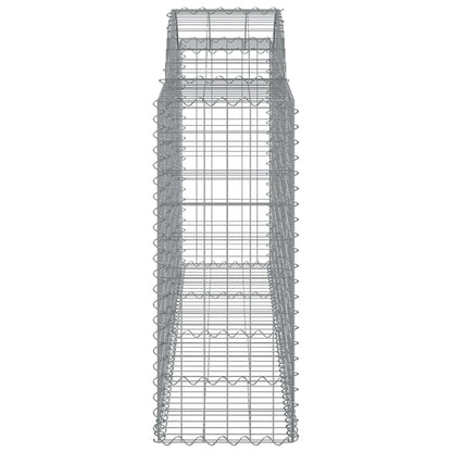 vidaXL Arched Gabion Baskets 14 pcs 200x50x100/120 cm Galvanised Iron 5