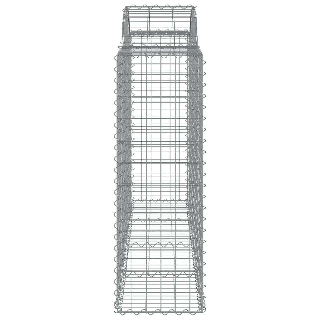 vidaXL Arched Gabion Baskets 12 pcs 200x50x120/140 cm Galvanised Iron 5