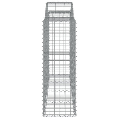 vidaXL Arched Gabion Baskets 12 pcs 200x50x120/140 cm Galvanised Iron 5