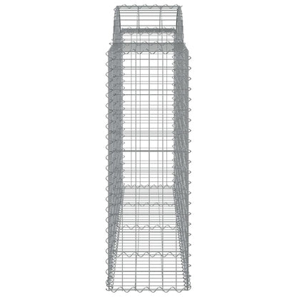 vidaXL Arched Gabion Baskets 13 pcs 200x50x120/140 cm Galvanised Iron 5