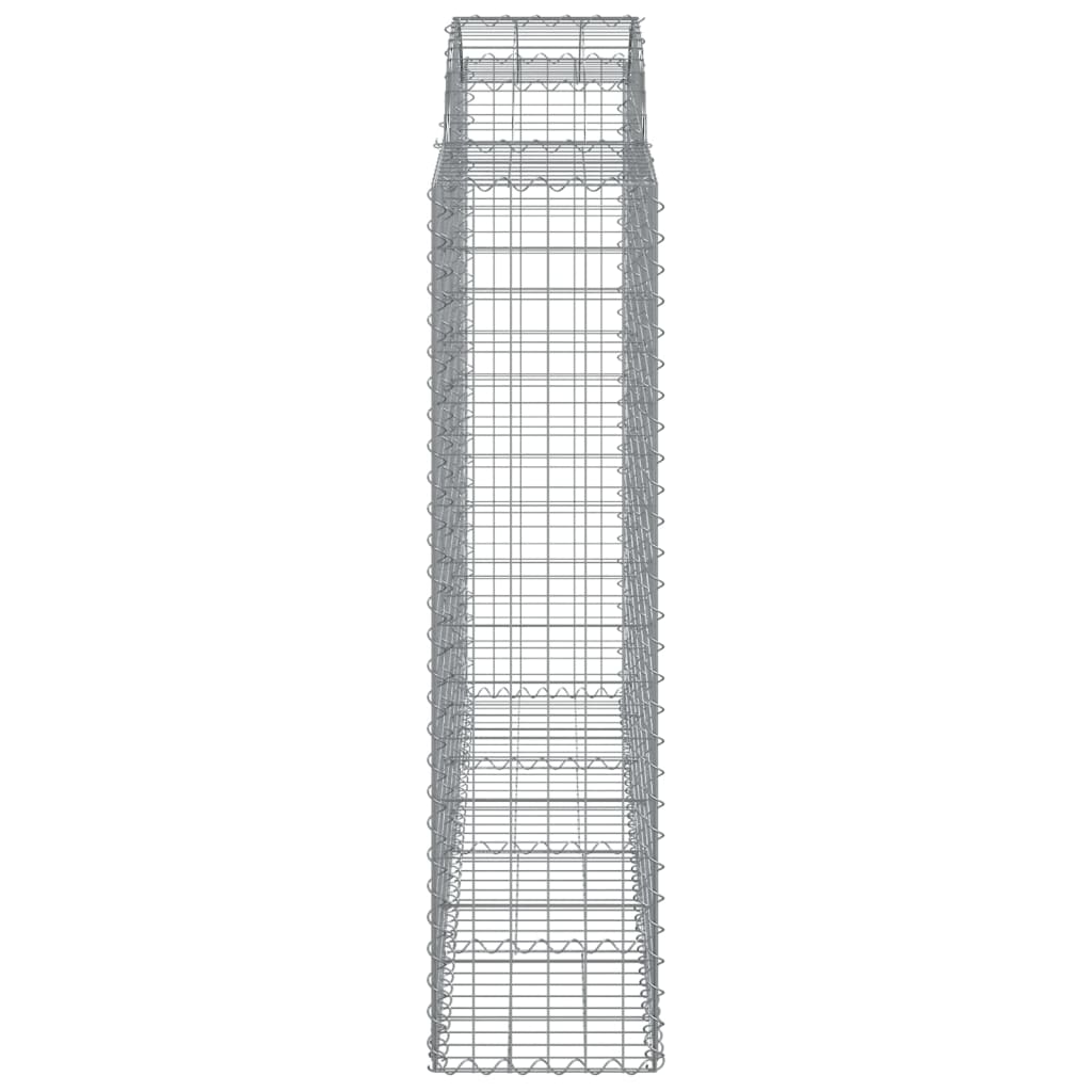 vidaXL Arched Gabion Baskets 9 pcs 200x50x160/180 cm Galvanised Iron 5