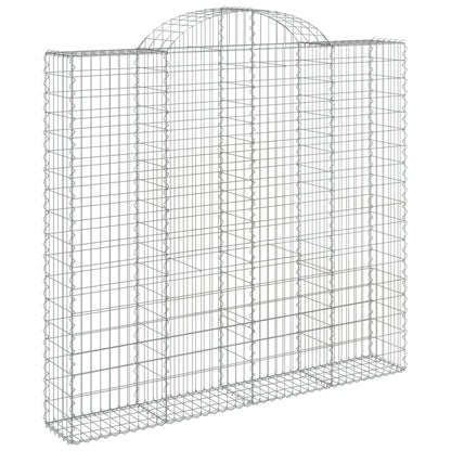 vidaXL Arched Gabion Baskets 5 pcs 200x50x180/200 cm Galvanised Iron 3
