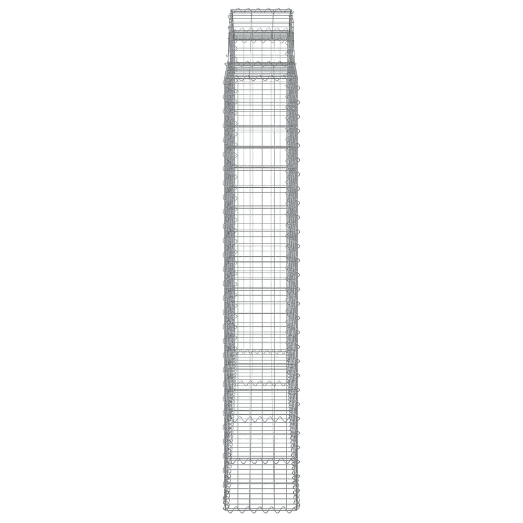 vidaXL Arched Gabion Baskets 5 pcs 200x50x180/200 cm Galvanised Iron 5