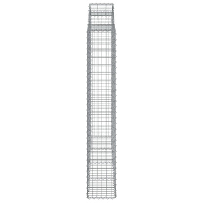 vidaXL Arched Gabion Baskets 5 pcs 200x50x180/200 cm Galvanised Iron 5