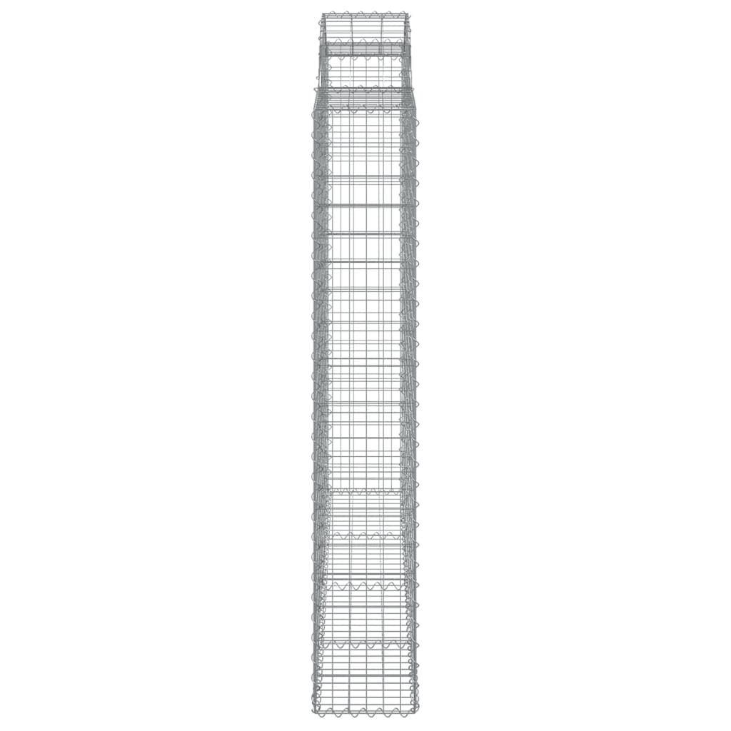 vidaXL Arched Gabion Baskets 6 pcs 200x50x180/200 cm Galvanised Iron 5
