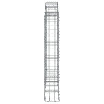 vidaXL Arched Gabion Baskets 6 pcs 200x50x180/200 cm Galvanised Iron 5