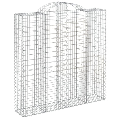 vidaXL Arched Gabion Baskets 5 pcs 200x50x200/220 cm Galvanised Iron 3