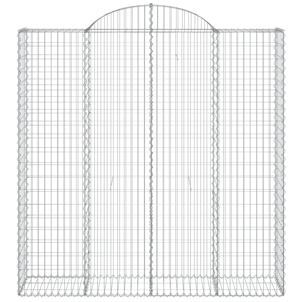 vidaXL Arched Gabion Baskets 5 pcs 200x50x200/220 cm Galvanised Iron 4