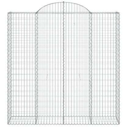 vidaXL Arched Gabion Baskets 5 pcs 200x50x200/220 cm Galvanised Iron 4