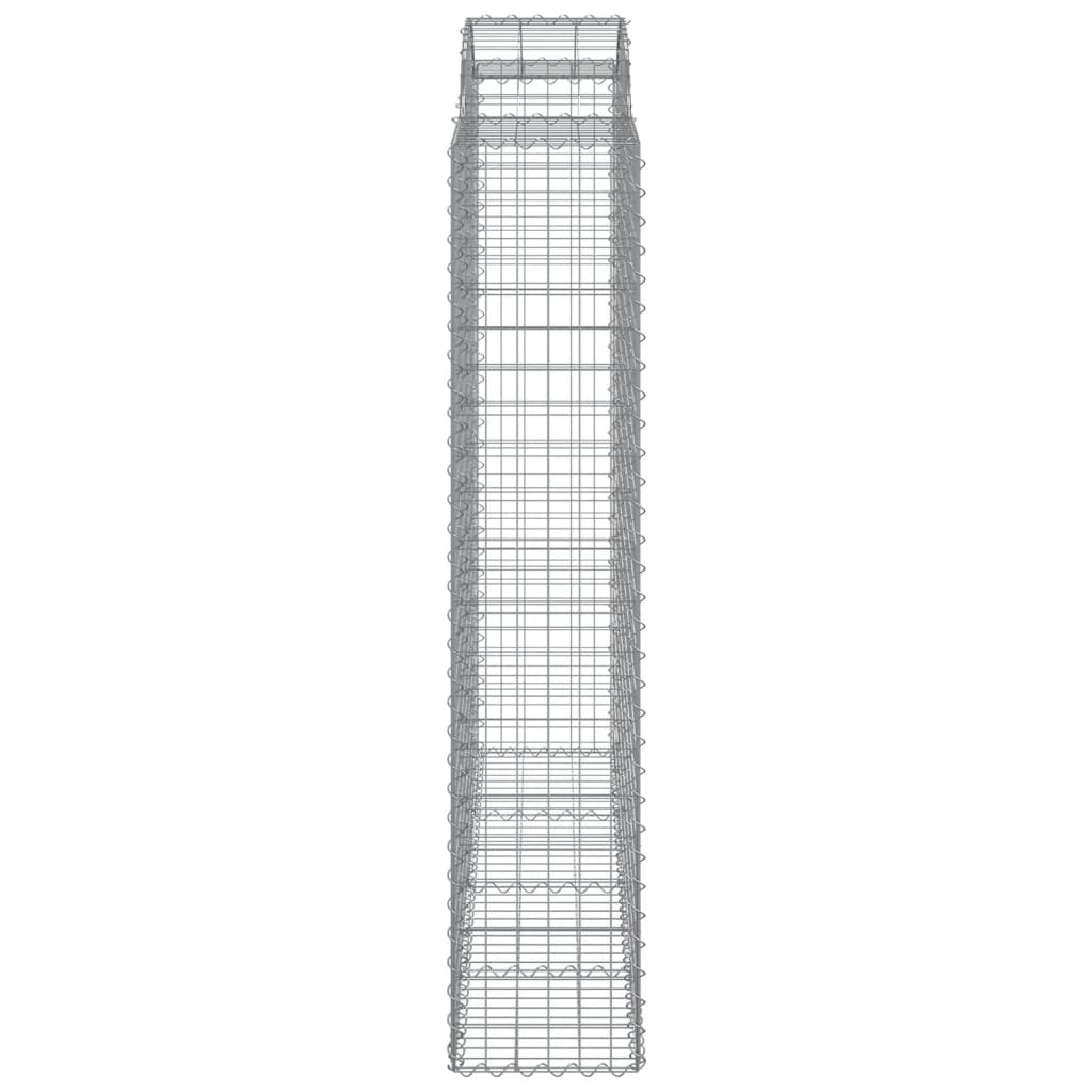 vidaXL Arched Gabion Baskets 8 pcs 200x50x200/220 cm Galvanised Iron 5