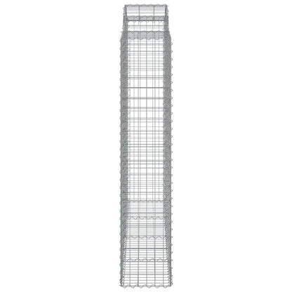 vidaXL Arched Gabion Baskets 8 pcs 200x50x200/220 cm Galvanised Iron 5