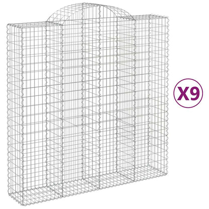Arched Gabion Baskets Galvanised Iron 9 200 x 30 x 40/60–200 x 50 x 220/240 cm 200 x 50 x 200/220 cm