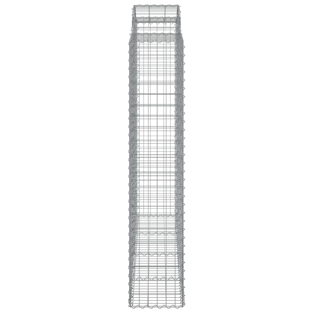 vidaXL Arched Gabion Baskets 11 pcs 200x50x200/220 cm Galvanised Iron 5