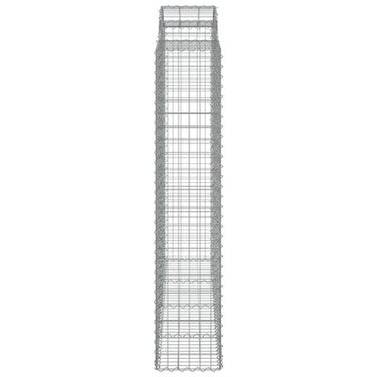 vidaXL Arched Gabion Baskets 11 pcs 200x50x200/220 cm Galvanised Iron 5